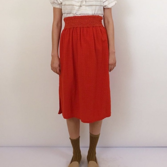 TRADED NWT Ace & Jig Ramona Skirt in Sriracha - Picture 2 of 8